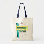 Tote Bag Enseignant retraité Conception RETRO (Devant)