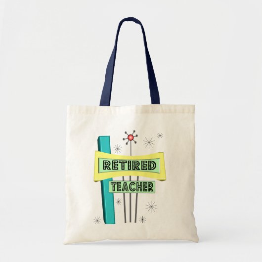 Tote Bag Enseignant retraité Conception RETRO (Devant)