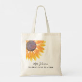 Tote Bag Enseignant Rustique de tournesol (Dos)