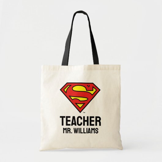 Tote Bag Enseignant Superman S-Shield | Logo Superman (Devant)