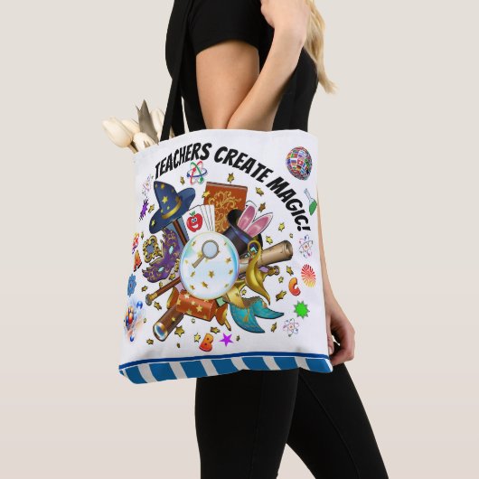 Tote Bag Enseignants Créer Fourre-tout Magique - Voir Retou (De près)