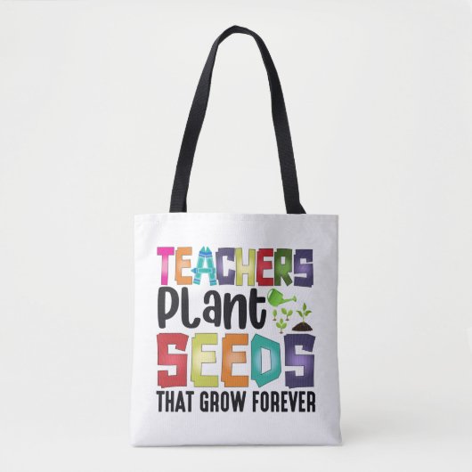 Tote Bag Enseignants Graines Plantes Qui Croissent Pour Tou (Devant)