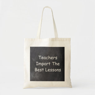 Tote Bag Enseignants Meilleures leçons Chalkboard Design Ca