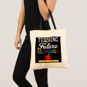 Tote Bag Enseignement futur Bilingue Espagnol Professeur (Devant (produit))
