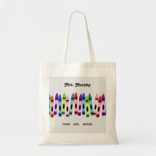 Tote Bag Enseigner-Amour-Inspirer Crayons thème Enseignant (Devant)