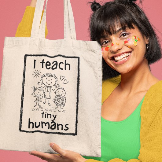 Tote Bag Enseigner aux petits humains Professeur de materne