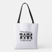 Tote Bag Enseigner aux petits humains Un coeur à la fois (Dos)