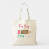 Tote Bag Enseigner Dans Mes Veines Jésus Dans Mon Coeur Chr (Dos)