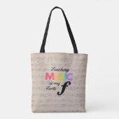 Tote Bag Enseigner La Musique Est Mon Humour Enseignant La  (Dos)