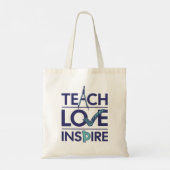 Tote Bag Enseigner l'amour Inspiration de l'enseignant (Dos)
