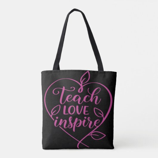 Tote Bag Enseigner l'amour Inspirer la conception de script (Dos)