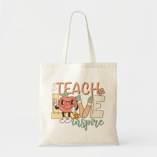 Tote Bag Enseigner l'inspiration de l'amour - fournitures s (Devant)