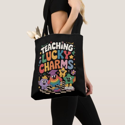 Tote Bag Enseigner Lucky Charms Enseignant St Patrick's Day (De près)