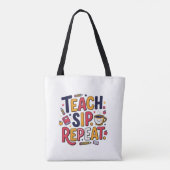TOTE BAG ENSEIGNER. SIP. RÉPÉTER (Dos)