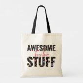 Tote Bag Enseigner Stuff Fleur sauvage gras Lettres (Dos)