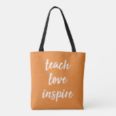 Tote Bag Enseignez l'amour inspirent | expression inspirée (Dos)