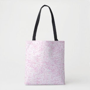 Tote Bag Ensemble de dossiers abstraits roses pour le burea