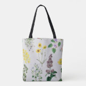 Tote Bag Ensemble de fleurs vintage (Dos)