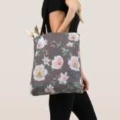 Tote Bag ensemble de haute qualité de fleurs d'aquarelles d (De près)