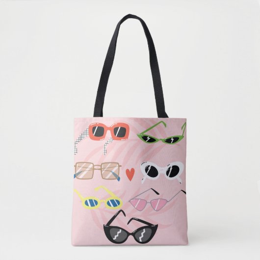 Tote Bag Ensemble de lunettes de soleil tendance dans un st (Devant)