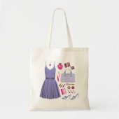 Tote Bag Ensemble de mode violet lavande féminin (Devant)