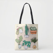 Tote Bag Ensemble de plantes de maison mignons dans des pot (Devant)