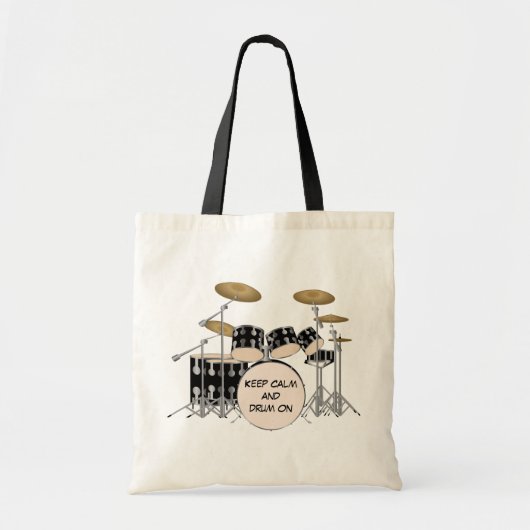 Tote Bag Ensemble illustré de tambour (Devant)