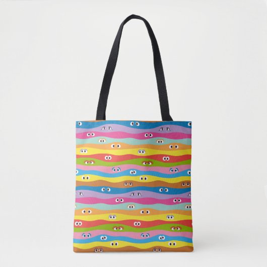 Tote Bag Ensemble Motif des yeux (Devant)