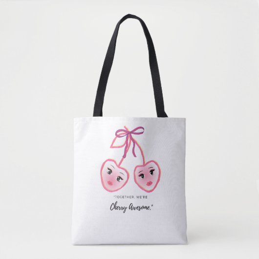 TOTE BAG ENSEMBLE NOUS SOMMES CERISE INCROYABLE (Devant)