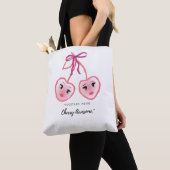 TOTE BAG ENSEMBLE NOUS SOMMES CERISE INCROYABLE (De près)