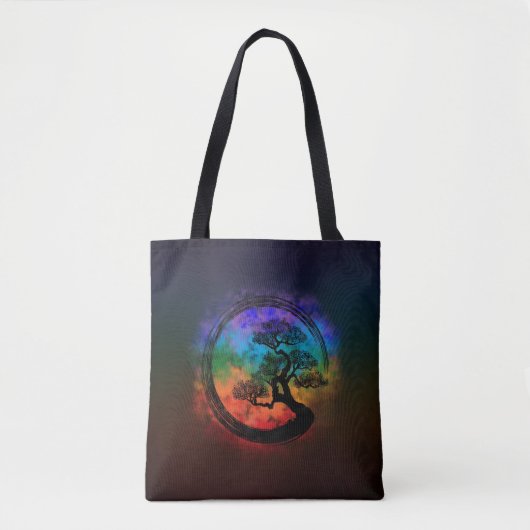 Tote Bag Enso Zen Circle et Bonsai Tree Nebula (Devant)