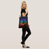Tote Bag Enso Zen Circle et Bonsai Tree Nebula (Sur le modèle)