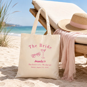 Tote Bag Enterrement de vie de jeune fille en rose sur la p