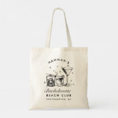 Tote Bag Enterrement de vie de jeune fille plage Rétro Mode (Dos)