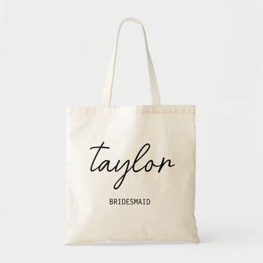 Tote Bag Enterrement de vie de jeune fille Script Minimalis (Devant)