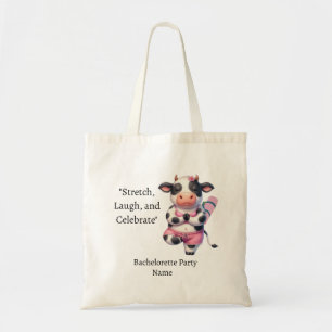 Tote Bag Enterrement de vie de jeune fille Yoga Vache Save 