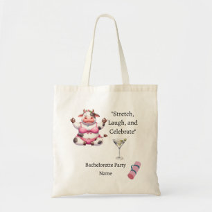 Tote Bag Enterrement de vie de jeune fille Yoga Vache Save 