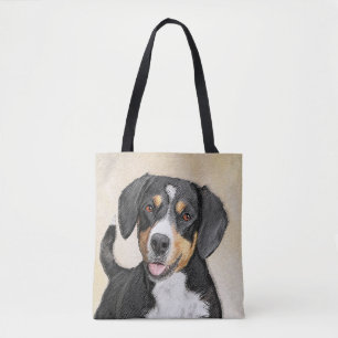Tote Bag Entlebucher Mountain Dog Peinture - Art original