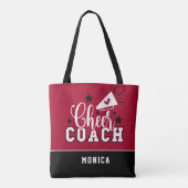 Tote Bag Entraîneur corsé personnalisé rouge et noir (Dos)