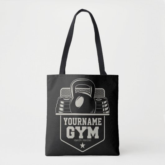 Tote Bag Entraîneur de fitness de Kettlebell (Devant)