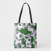 Tote Bag entraîneur pratique cadeaux vert gris balle de foo (Devant)