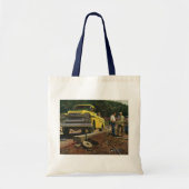 Tote Bag Entrepreneur vintage en construction d'architectes (Devant)