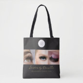 Tote Bag Entreprise de Cils Script Noir Photo (Devant)