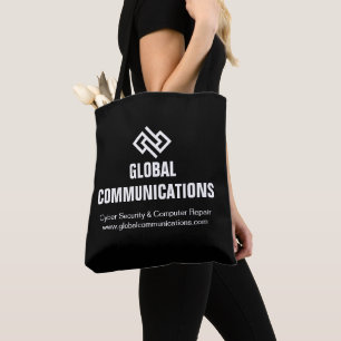 Tote Bag Entreprise de technologie minimaliste moderne noir