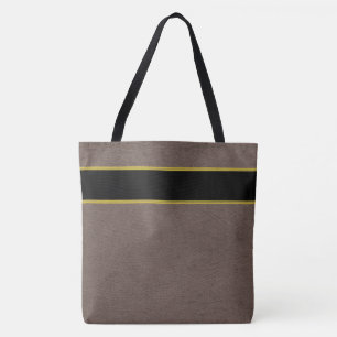 Tote Bag Entreprise professionnelle Faux Cuir Bande Or