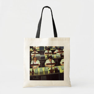 Tote Bag Entreprise Vintage, ouvrières de la chaîne de mont