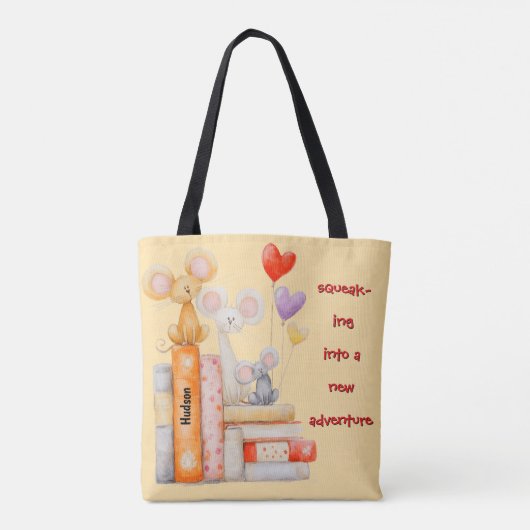 Tote Bag Entrer Dans Une Nouvelle Aventure En Couinant (Dos)