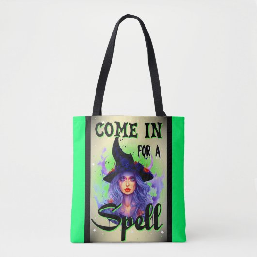 Tote Bag Entrez pour un sort _ Halloween (Devant)