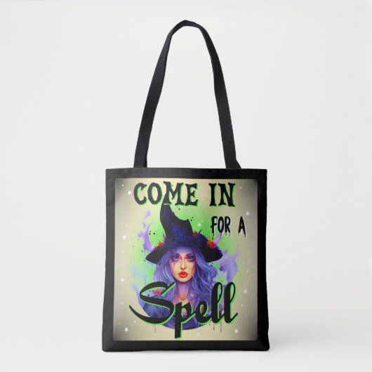 Tote Bag Entrez pour un sort _ Halloween (Devant)
