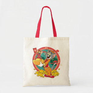 Tote Bag Enveloppe rouge du Nouvel An Tom & Jerry